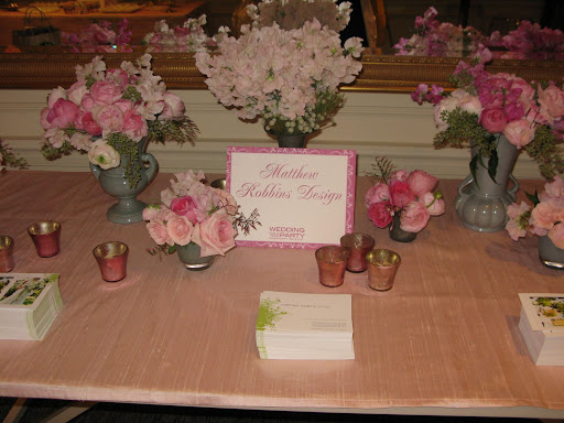 Matthew Robbins provided all of the beautiful floral arrangements and was on hand to talk to brides.