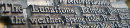 Image used as a section break. Shows a section of movable type.