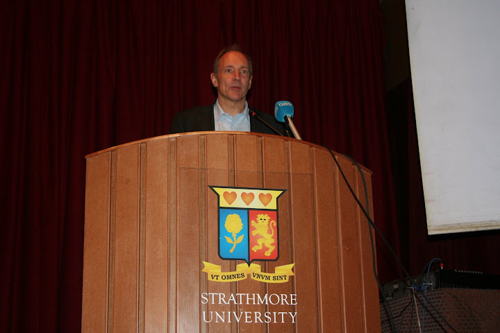 Sir Tim Berners Lee talking about the www at Strathmore
