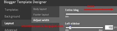 Adjustable width tutorial in draft.blogger.com blogspot