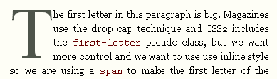 CSS Drop Caps