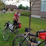 Mugging for the camera as we pick up camp in Centralia