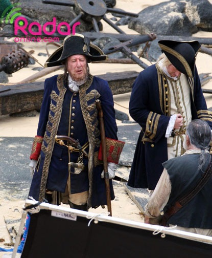 ©2010 RAMEY PHOTO 310_828_3445  EXCLUSIVE_  Maui_ Hawaii_ July 26_ 2010  Johnny Depp_ Penelope Cruz_ and Geoffrey Rush filming _Pirates of the Caribbean IV_ in Hawaii.  WW