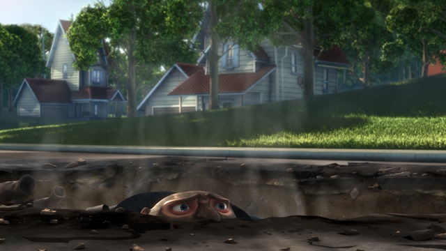 Gru (voiced by Steve Carell) has no luck breaking into Vector?s fortress in Universal Pictures and Illumination Entertainment?s inaugural 3-D CGI feature, Despicable Me. The film tells the story of the world?s (second) greatest villain, who meets his match in three little girls.  
