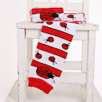 lady bugs baby leg warmers super soft fuzzy on babys legs