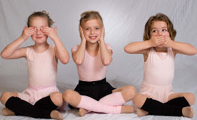3 dancers girls in baby leg warmers 