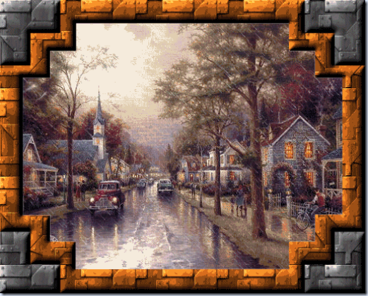 the rain Thomas Kinkade 1