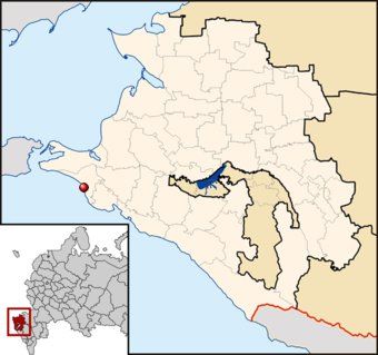 Анапа на карте Краснодарского Края