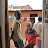 Children in doorway Children in doorway