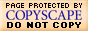 Page copy protected against web site content infringement by Copyscape