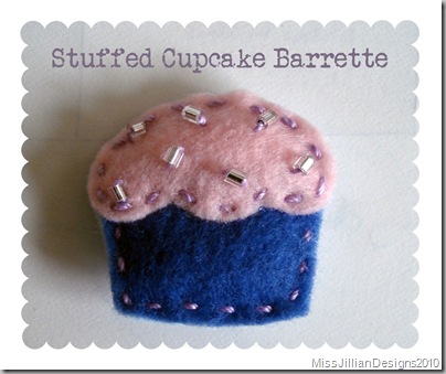 Stuffed Cupcake Barrette