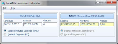 TatukGIS Free Coordinate Calculator