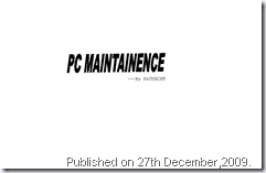 Pc Maintainence