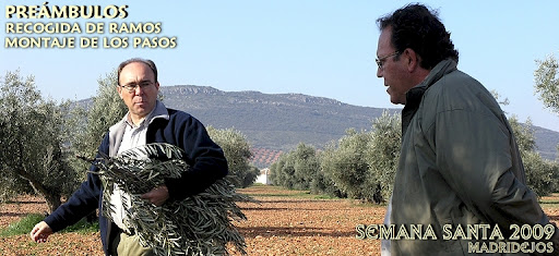 PRE�MBULOS: Recogida de los Ramos por la Cofrad�a de San Juan de Jerusal�n, en el Olivar de los Isidrillos en la Casa de los Canastos. Montaje de los Pasos en la Ermita de la Caridad