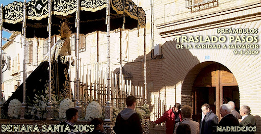 Los Pasos del Viernes Santo se trasladan de la Ermita de la Caridad a la Parroquia del Salvador, de donde tendr�n salida. La Virgen de la Soledad visita a las hermanas del Convento