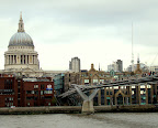 St. Paul's Cathedral and Millennium Bridge from the Thames River Side, Tarun Chandel Photoblog