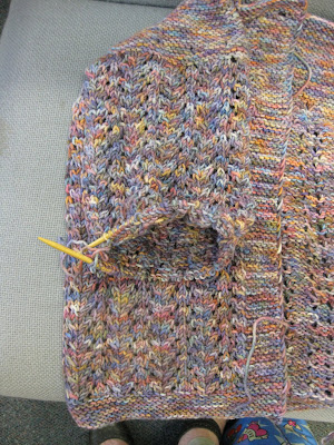 February Lady Sweater - Right Sleeve compared to Body