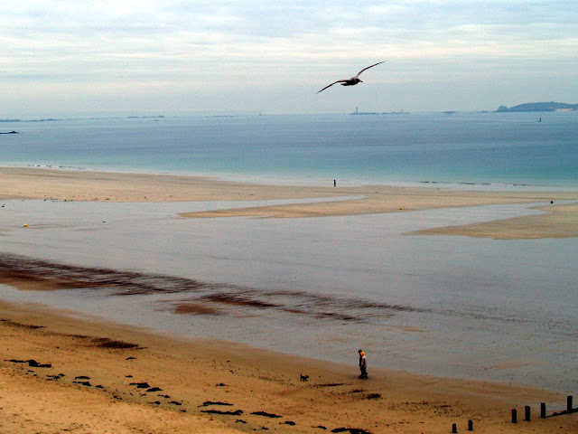 Vue sur la plage de St Malo