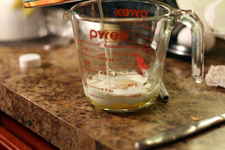 picture of egg and half and half in measuring cup