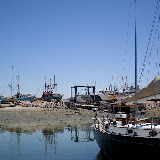 The only two real marinas for sailing vessels are nestled in the middle of the commercial area by the Naval Zone. The bay is pretty small and is taken up by numerous trawling boats at the commercial docks. Next door is a large commercial repair yard with a large lift, but you have to wait for the right tide to get into the lift.