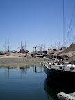 The only two real marinas for sailing vessels are nestled in the middle of the commercial area by the Naval Zone. The bay is pretty small and is taken up by numerous trawling boats at the commercial docks. Next door is a large commercial repair yard with a large lift, but you have to wait for the right tide to get into the lift.