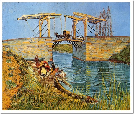 van gogh bridge at arles women washing