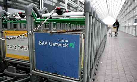 trolleys at Gatwick airport