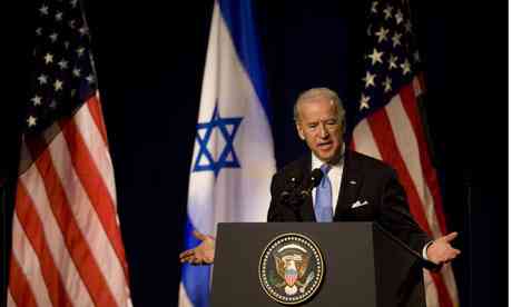 US vice-president Joe Biden vocalization at Tel Aviv University