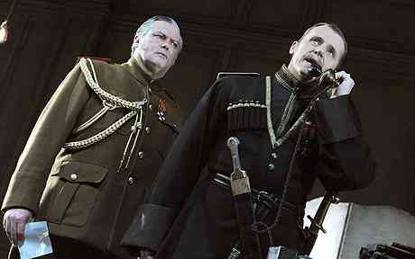 Conleth Hill as Leonid and Anthony Calf as the Hetman - The White Guard, examination 