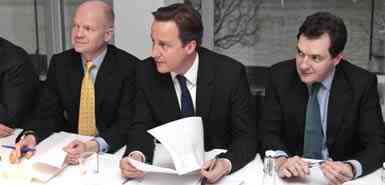William Hague, David Cameron and George Osborne