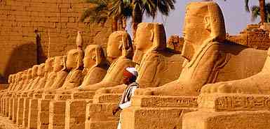 Egypt, Luxor, Luxor Temple, Avenue of Sphinxes
