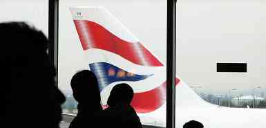 A British Airways aeroplane at Heathrow Airport