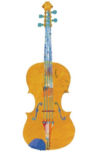 violin peppered paper