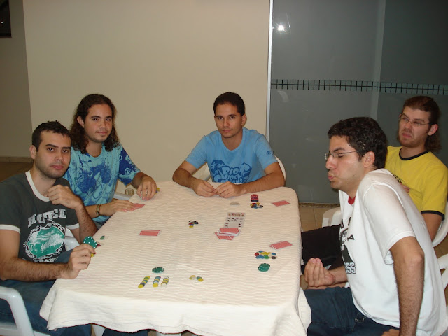 Um dos primeiros encontros. Detalhe para as fichinhas do jogo Roleta