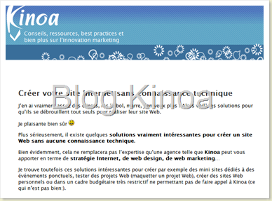 Créer votre site Internet sans connaissance technique - Le Blog Kinoa