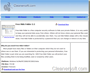 Free Hide Folder - a free security software to hide folders. Free Hide Folder - a free security software to hide folders.