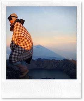 This picture was taken during the Rinjani volcano trek on Lombok Island in Indonesia at sunrise. (Photo and caption by David Bismuth)