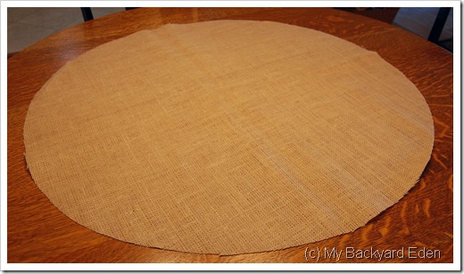 round burlap table runner