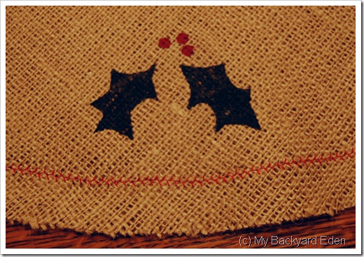 stenciled holly