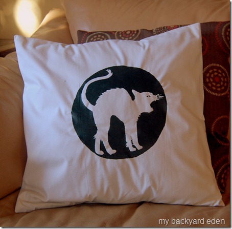 Black Cat Pillow