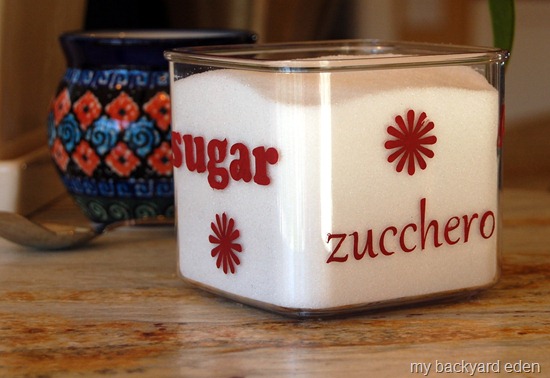 Italian Stenciled Sugar Bowl