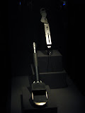 Shovel and scale for moon samples