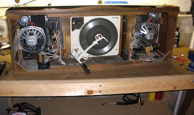 Pressboard covering removed from the back.