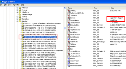 Registry tweak