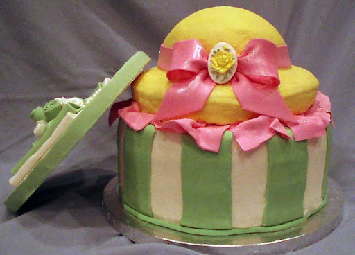 decorative hat boxes. pink gift for Hat+ox+cake