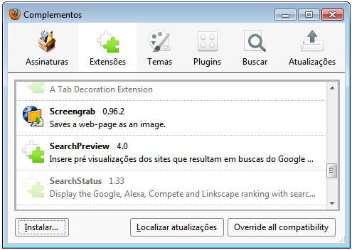 Botão Instalar Botão Instalar