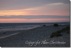 Solnedgang Henne strand 