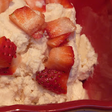 Luscious Honey Mascarpone Strawberry Ice Cream