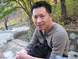 Taking a break during the hike up Nam San
