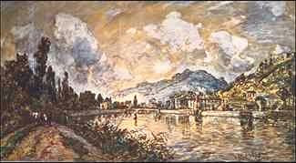 Image of Grenoble Landscape - Johan Barthold Jongkind